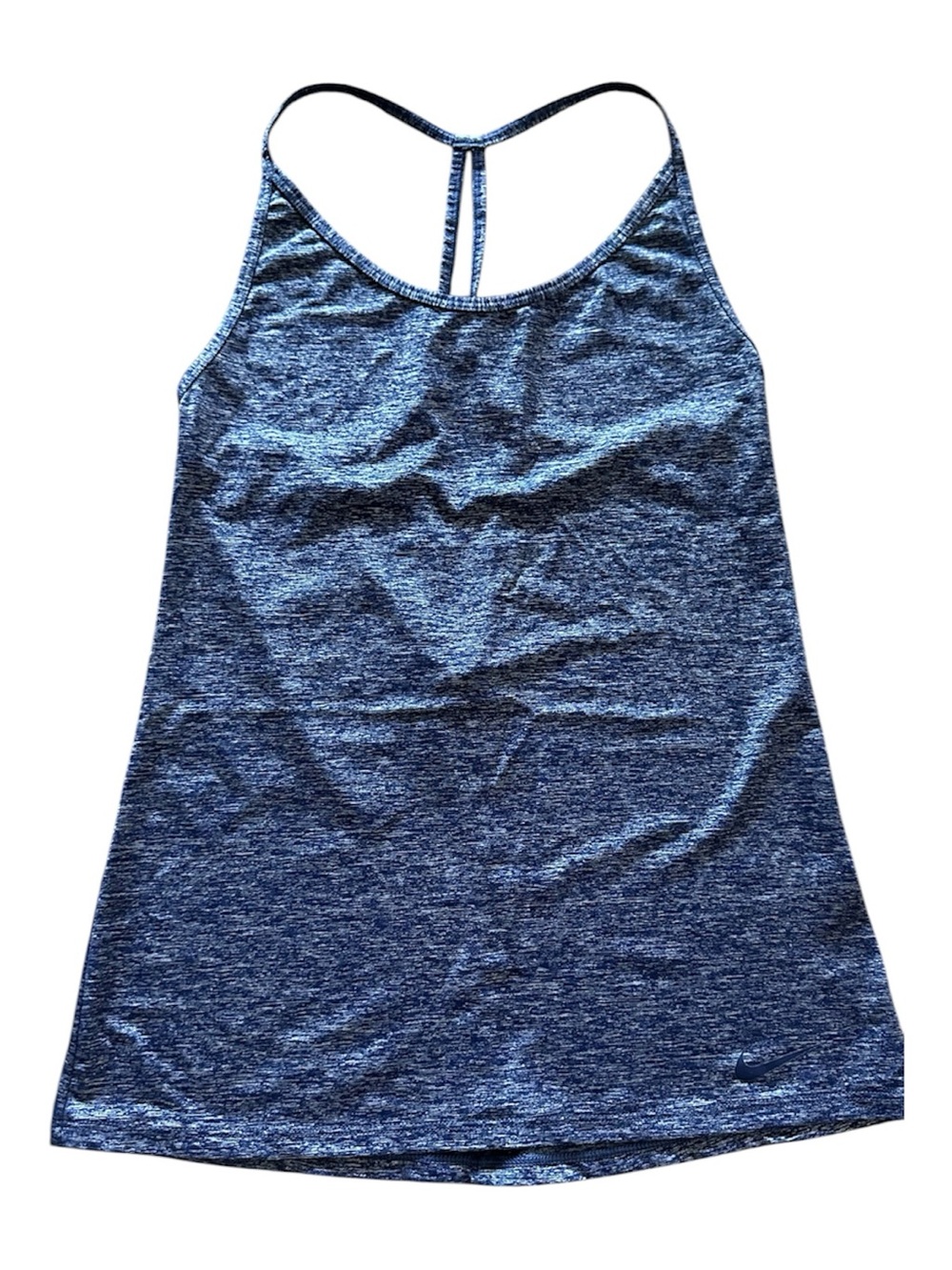 Nike Women's Heathered Navy Blue Racerback Tank